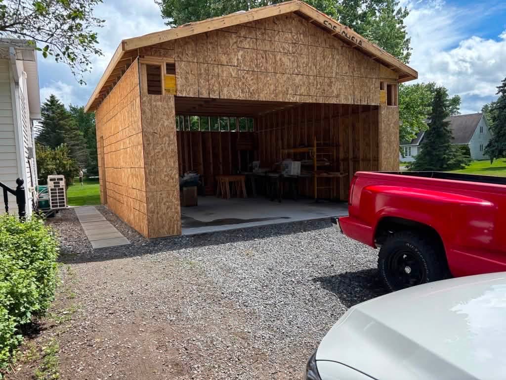 Timber garage structure
